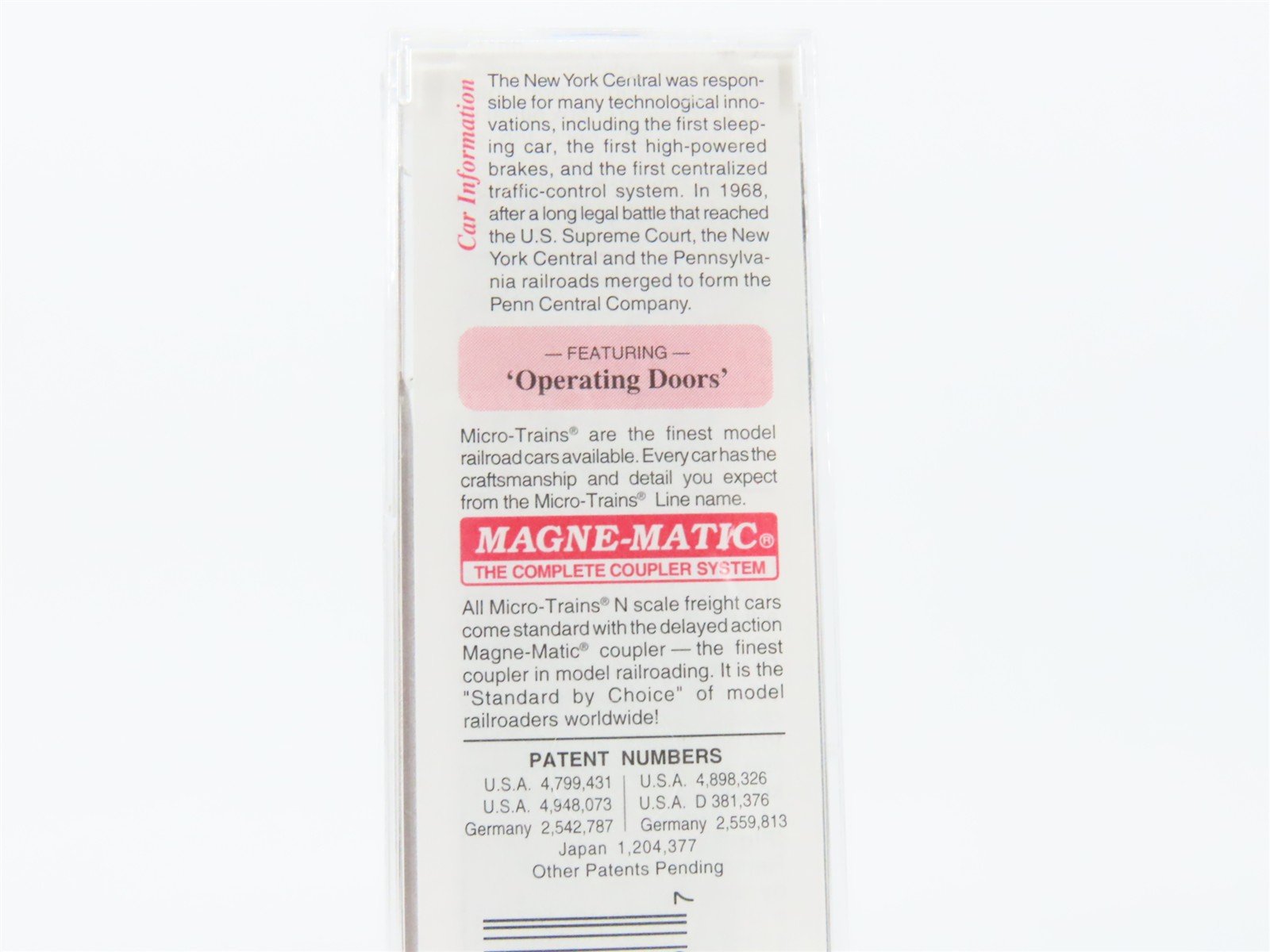 N Scale Micro-Trains MTL 34150 NYC New York Central System 50' Box Car #64490