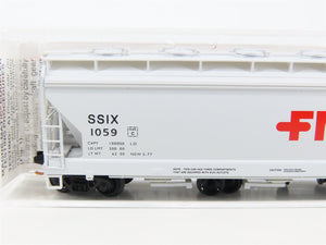N Scale Micro-Trains MTL 93080 SSIX FMC Chemicals 3-Bay Covered Hopper #1059