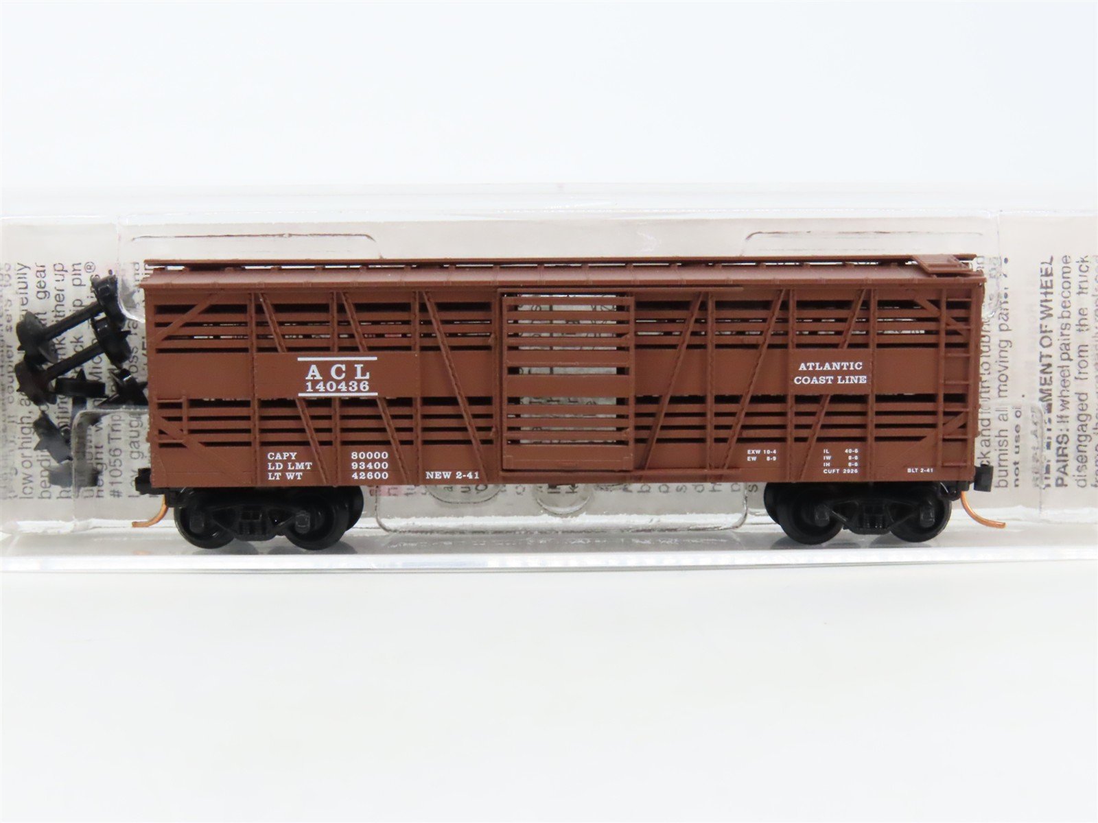 N Micro-Trains MTL 35100 ACL Atlantic Coast Line 40' Despatch Stock Car #140436