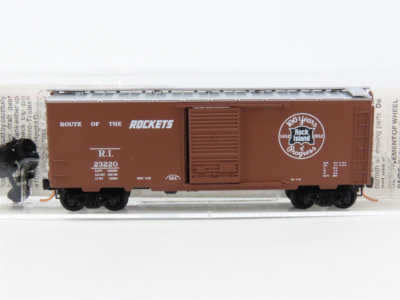 N Scale Micro-Trains MTL 20700 RI Route Of The Rockets 40' Box Car #23220