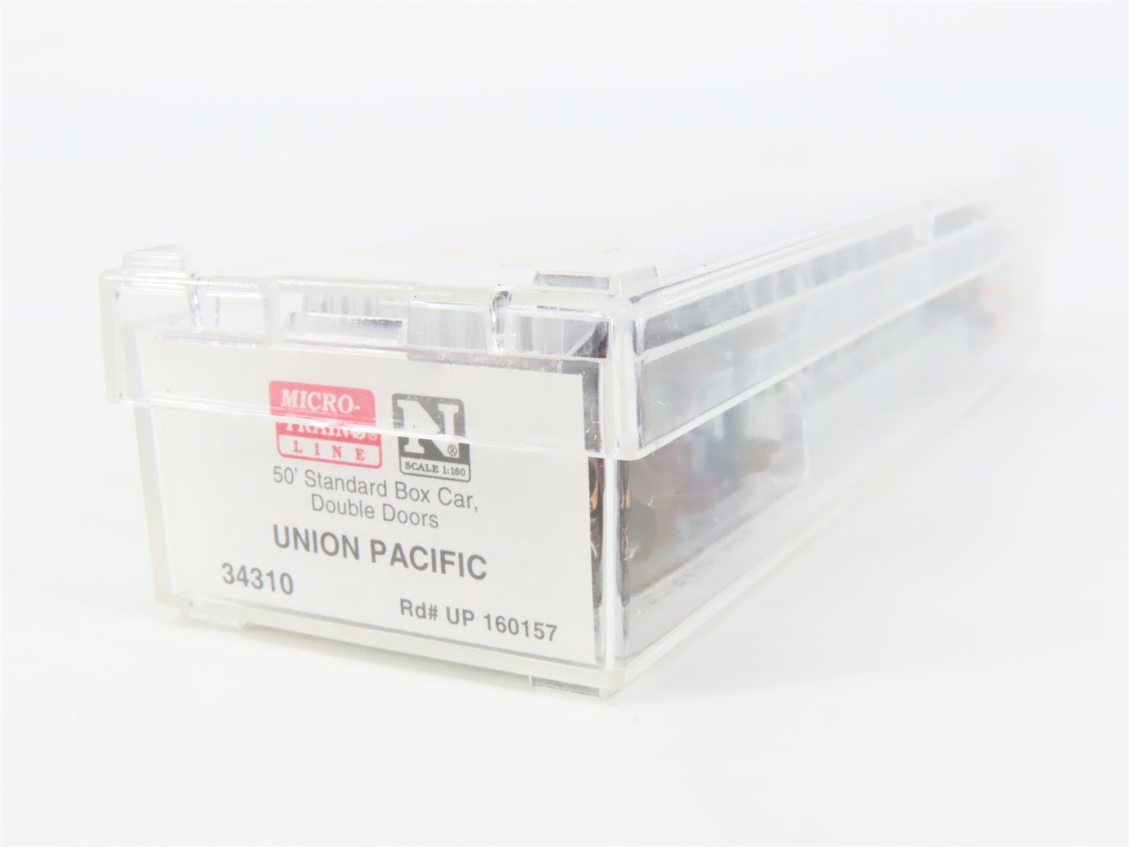 N Micro-Trains MTL 34310 UP Union Pacific Automated Rail Way 50' Box Car #160157