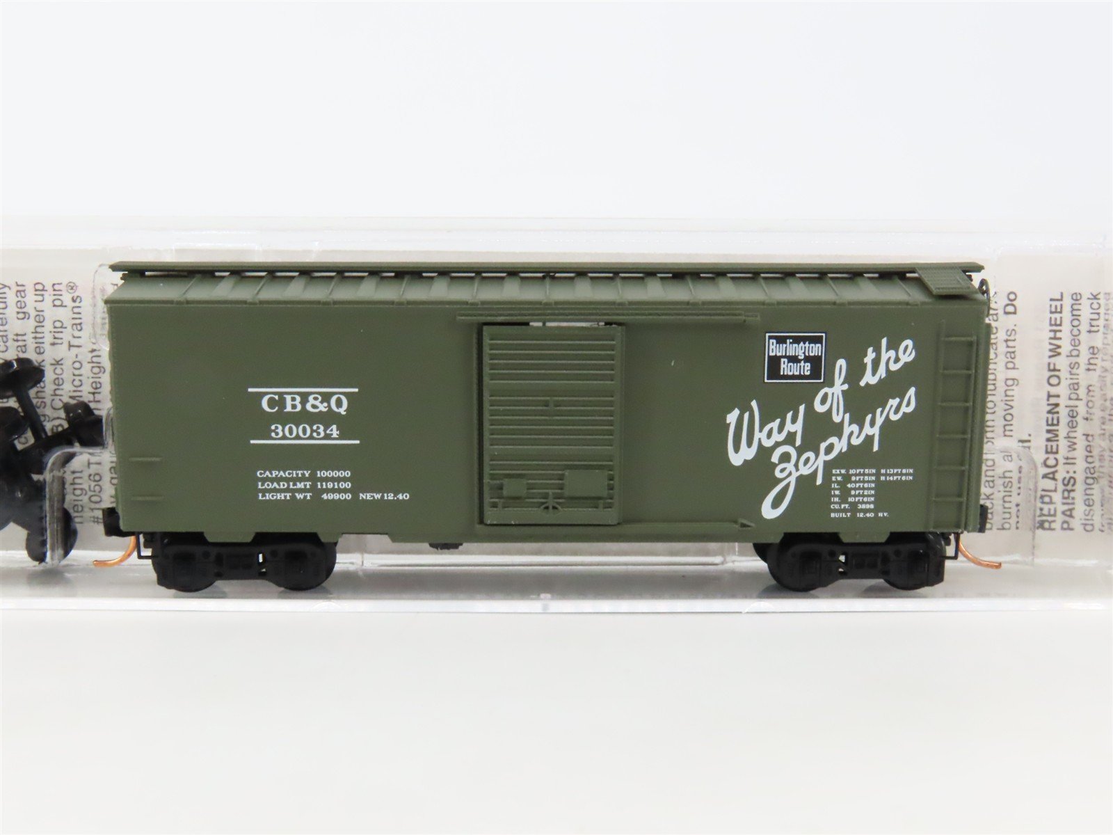 N Scale Micro-Trains MTL 20656 CB&Q Burlington Route 