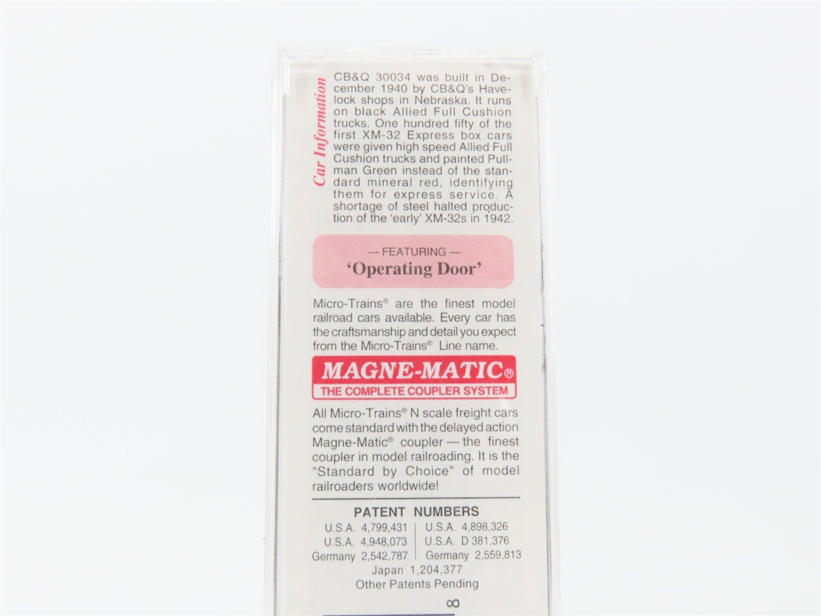 N Scale Micro-Trains MTL 20656 CB&Q Burlington Route 