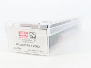 N Scale Micro-Trains MTL 34070 B&O Sentinel Service 50' Box Car #471415