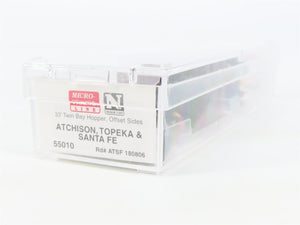 N Scale Micro-Trains MTL 55010 ATSF Santa Fe 2-Bay Open Hopper #180806