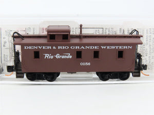 N Scale Micro-Trains MTL 50110 D&RGW Rio Grande 34' Slanted Cupola Caboose 01156