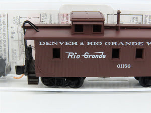 N Scale Micro-Trains MTL 50110 D&RGW Rio Grande 34' Slanted Cupola Caboose 01156