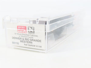N Scale Micro-Trains MTL 50110 D&RGW Rio Grande 34' Slanted Cupola Caboose 01156