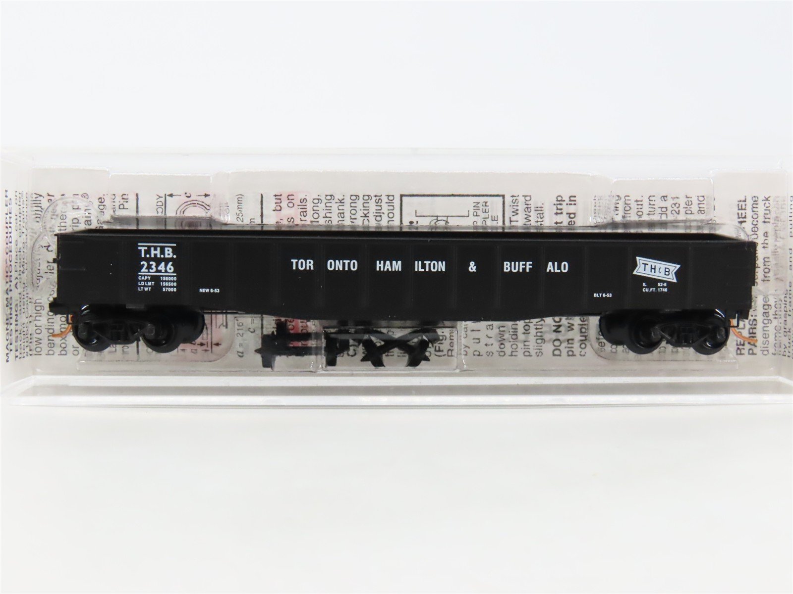 N Scale Micro-Trains MTL 105100 THB Toronto Hamilton & Buffalo 50' Gondola #2346