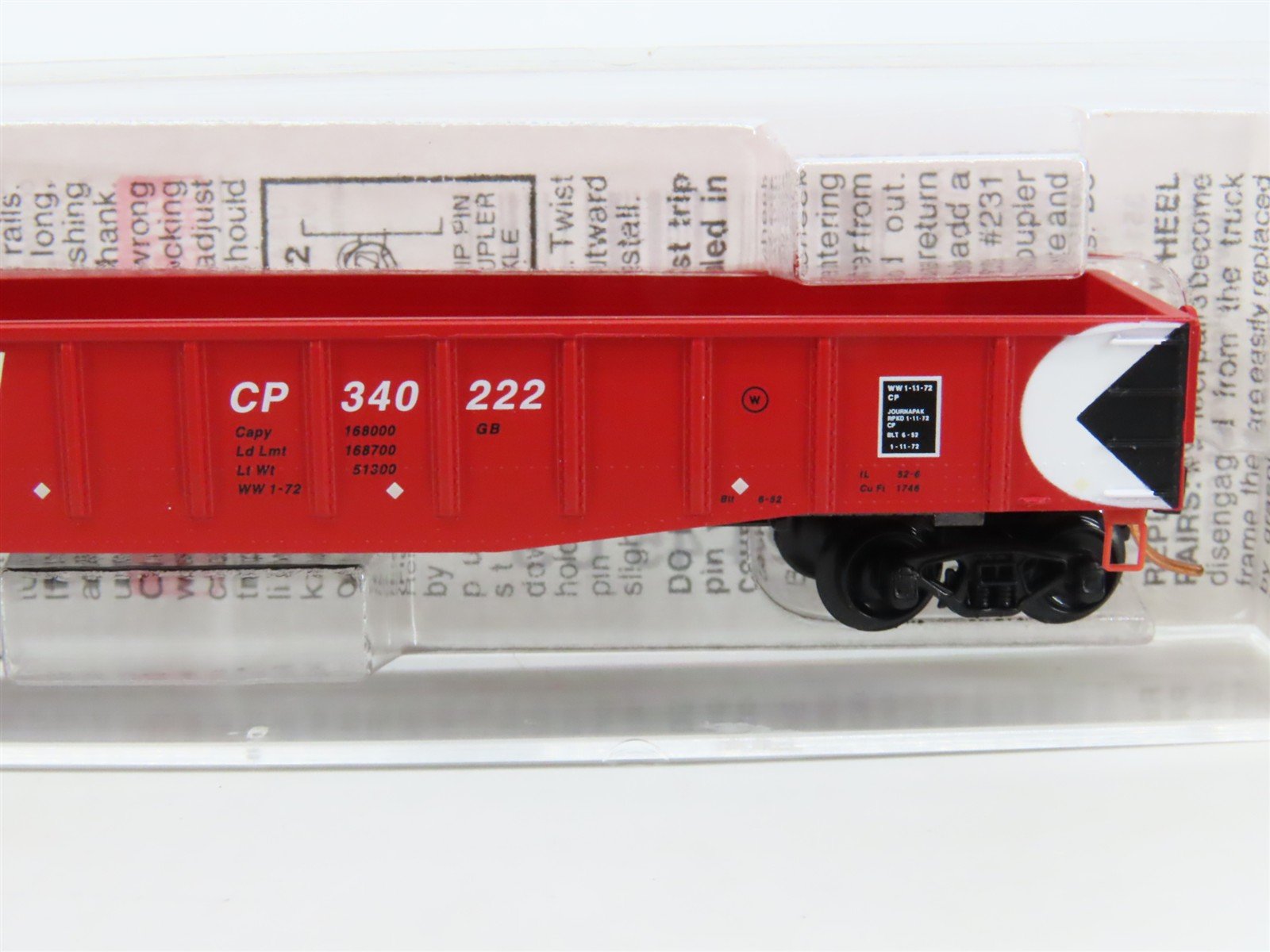 N Scale Micro-Trains MTL 105110 CP Rail Canadian Pacific 50' Gondola #340222