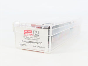 N Scale Micro-Trains MTL 105110 CP Rail Canadian Pacific 50' Gondola #340222