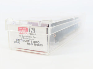 N Scale Micro-Trains MTL 23040 B&O Baltimore & Ohio 40' Box Car #298895