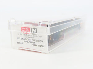 N Scale Micro-Trains MTL 25640 HSW Helena Southwestern 50' Rib Side Boxcar #1036