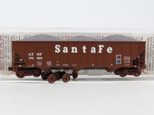 N Scale Micro-Trains MTL 108120.1 ATSF Santa Fe 3-Bay Hopper #179655 w/ Load