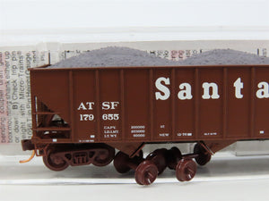 N Scale Micro-Trains MTL 108120.1 ATSF Santa Fe 3-Bay Hopper #179655 w/ Load