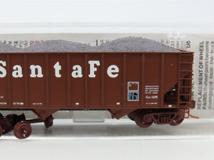 N Scale Micro-Trains MTL 108120.1 ATSF Santa Fe 3-Bay Hopper #179655 w/ Load