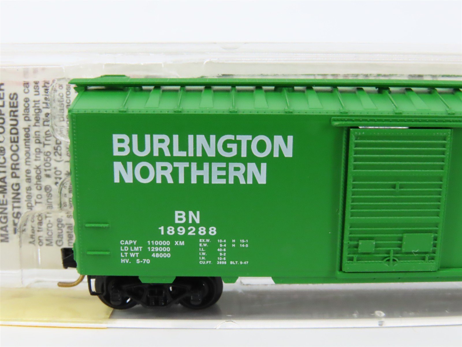N Scale Micro-Trains MTL 20306/2 BN Burlington Northern 40' Box Car #189288