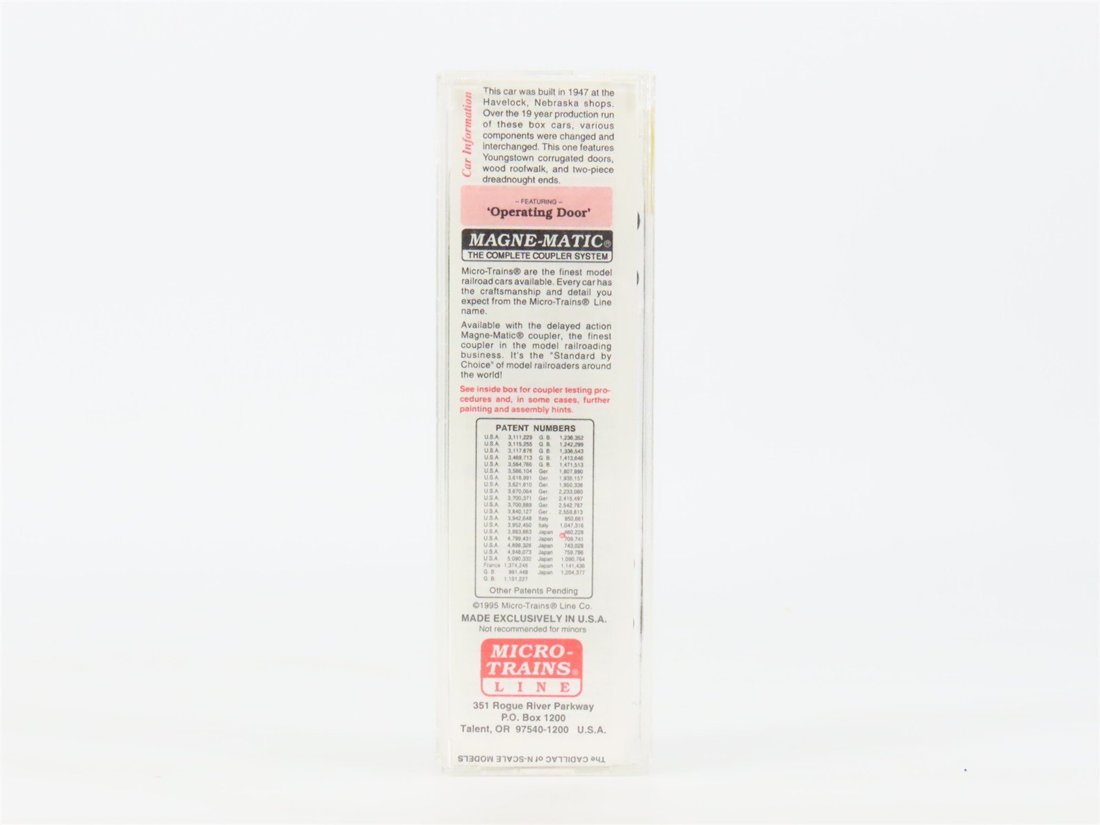 N Scale Micro-Trains MTL 20306/2 BN Burlington Northern 40' Box Car #189288