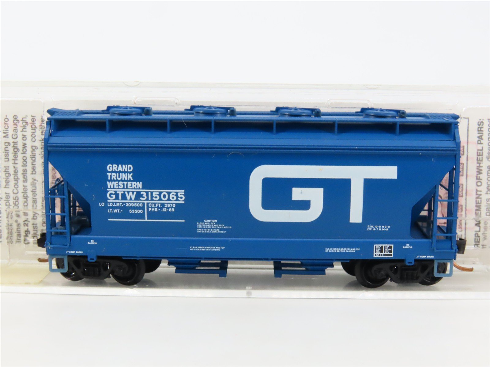 N Micro-Trains MTL 92010 GTW Grand Trunk Western 2-Bay Covered Hopper #315065