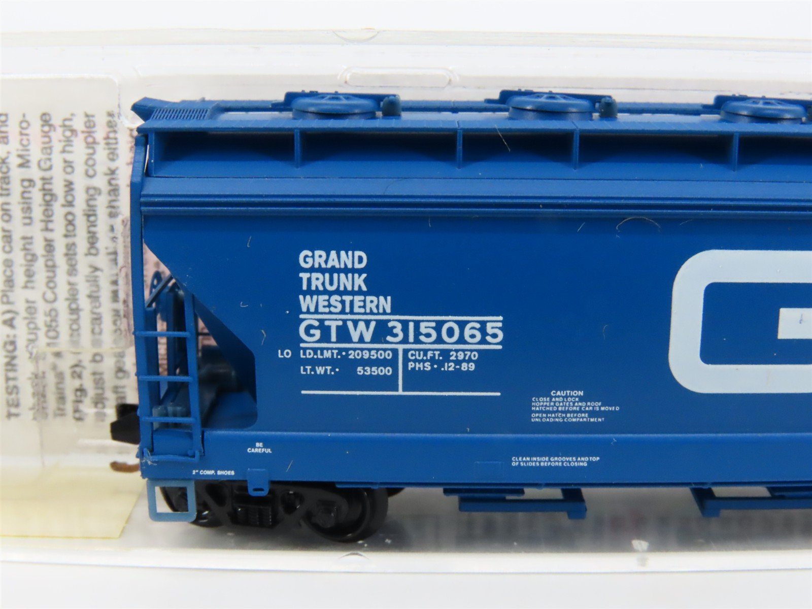 N Micro-Trains MTL 92010 GTW Grand Trunk Western 2-Bay Covered Hopper #315065
