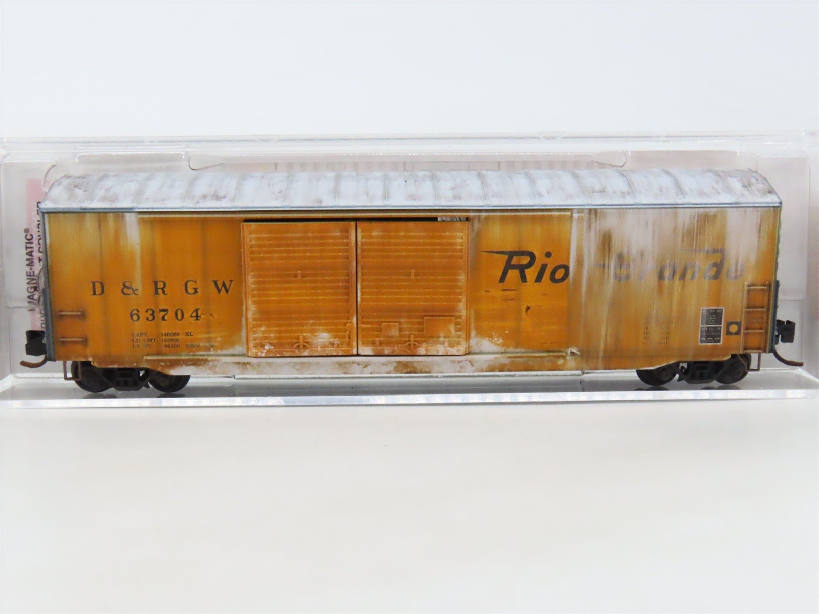 N Scale Micro-Trains MTL 18244110 D&RGW Rio Grande 50' Boxcar #63704 - Weathered