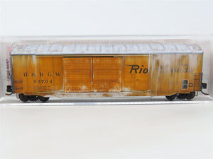 N Scale Micro-Trains MTL 18244110 D&RGW Rio Grande 50' Boxcar #63704 - Weathered