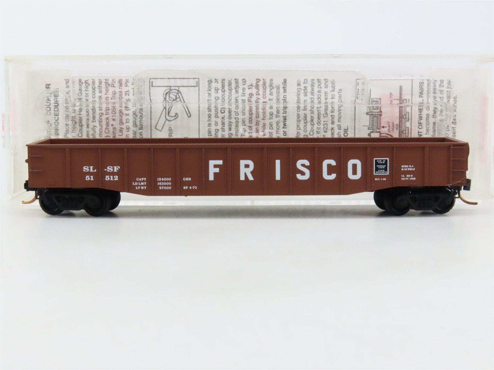 N Scale Micro-Trains MTL 105530 SL-SF Frisco 50' Fixed End Gondola #51512