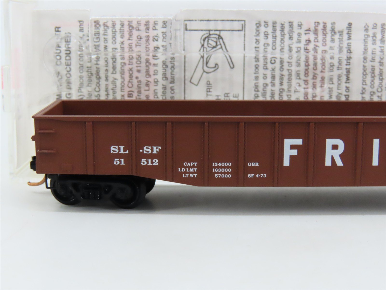 N Scale Micro-Trains MTL 105530 SL-SF Frisco 50' Fixed End Gondola #51512
