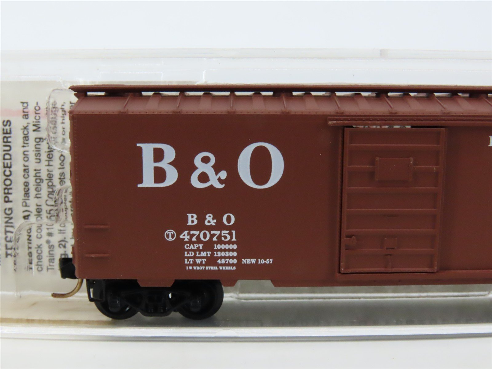 N Micro-Trains MTL 20346/2 B&O Baltimore & Ohio Time Saver 40' Box Car #470751