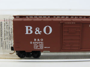 N Micro-Trains MTL 20346/2 B&O Baltimore & Ohio Time Saver 40' Box Car #470751