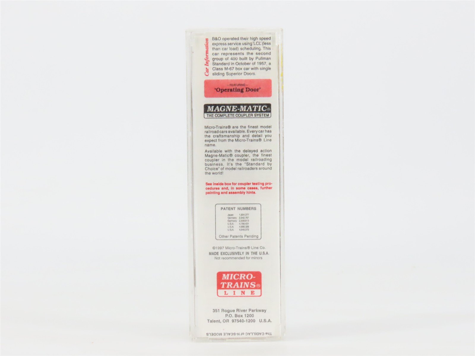 N Micro-Trains MTL 20346/2 B&O Baltimore & Ohio Time Saver 40' Box Car #470751