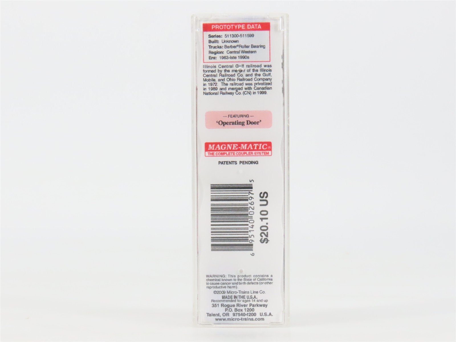 N Scale Micro-Trains MTL 07744120 ICG 50' Single Door Boxcar #51136 w/ Graffiti