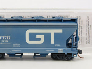 N Scale Micro-Trains MTL 09244010 GTW 2-Bay Covered Hopper #315063 w/ Graffiti