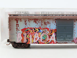 N Scale Micro-Trains MTL 03144440 BM Boston & Maine 50' Boxcar #77930 w/Graffiti