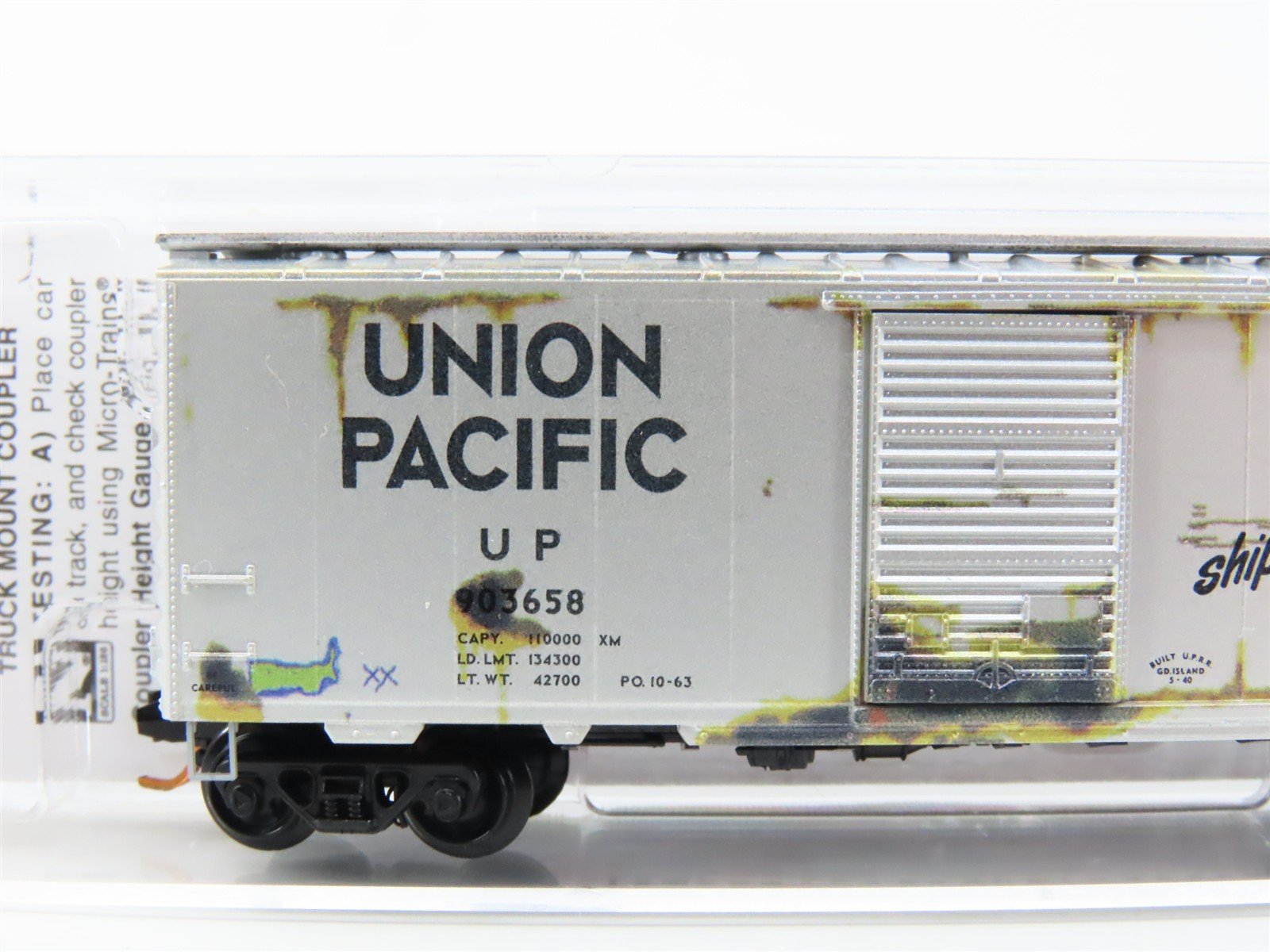 N Scale Micro-Trains MTL 02044756 UP Union Pacific 40' Boxcar #903658 w/Graffiti