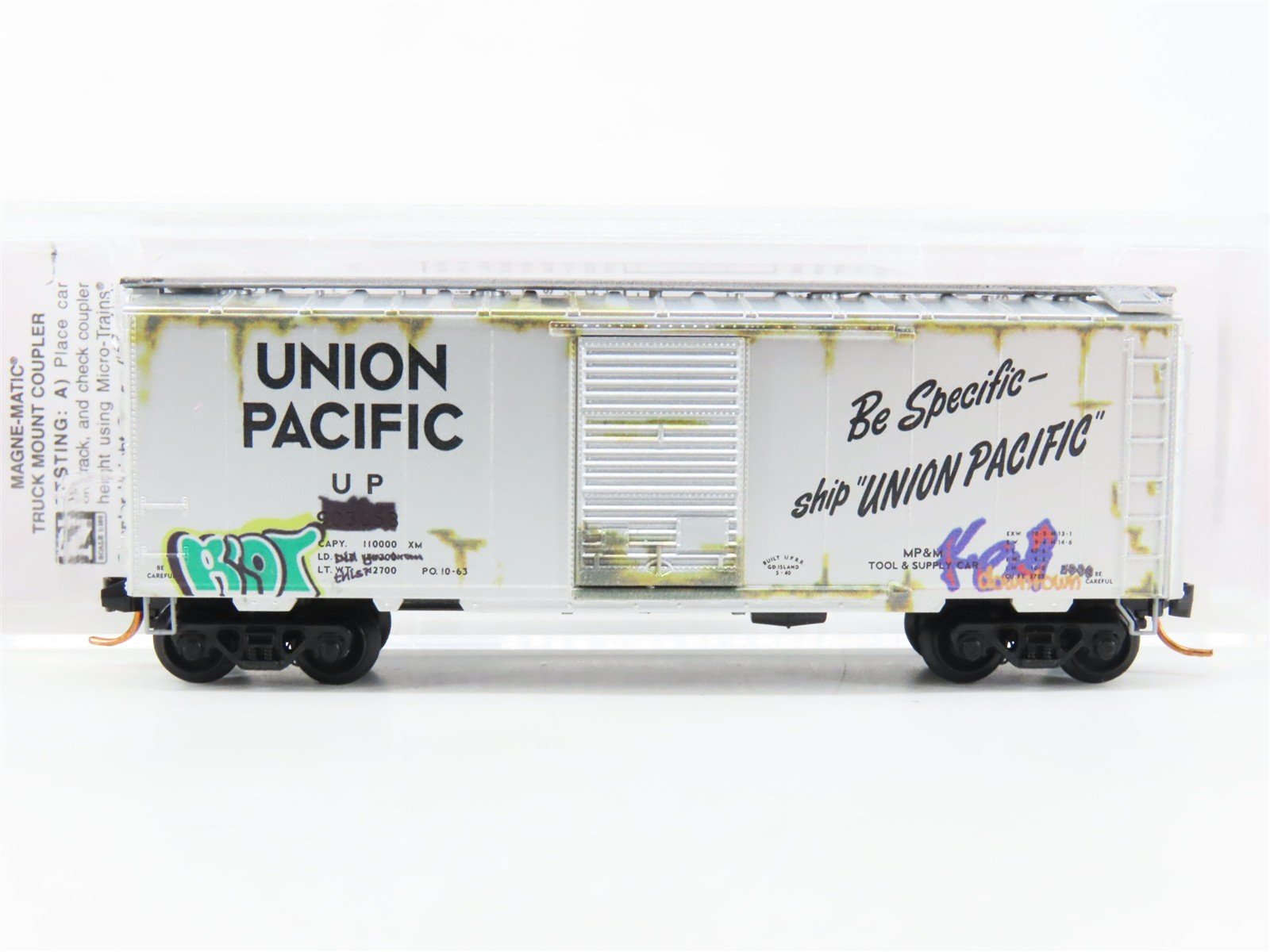N Scale Micro-Trains MTL 02044756 UP Union Pacific 40' Boxcar #903658 w/Graffiti