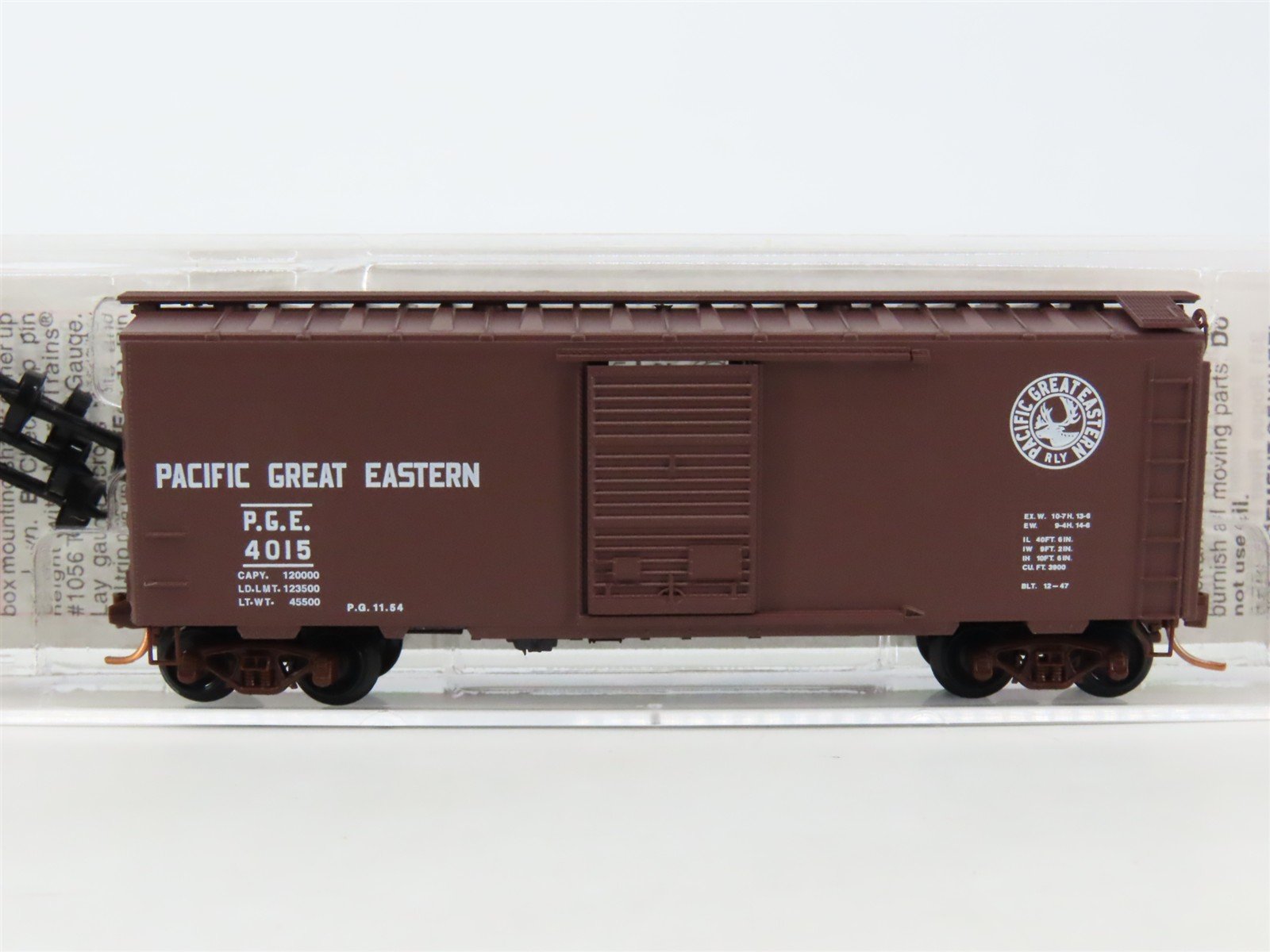 N Scale Micro-Trains MTL 20970 PGE Pacific Great Eastern 40' Box Car #4015