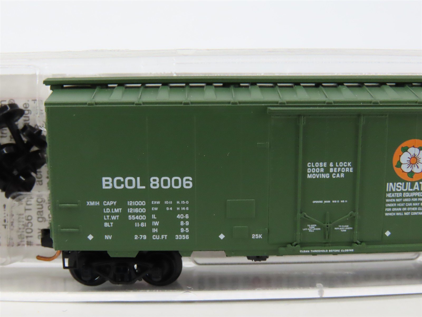 N Scale Micro-Trains MTL 02100230 BCOL British Columbia 40' Box Car #8006