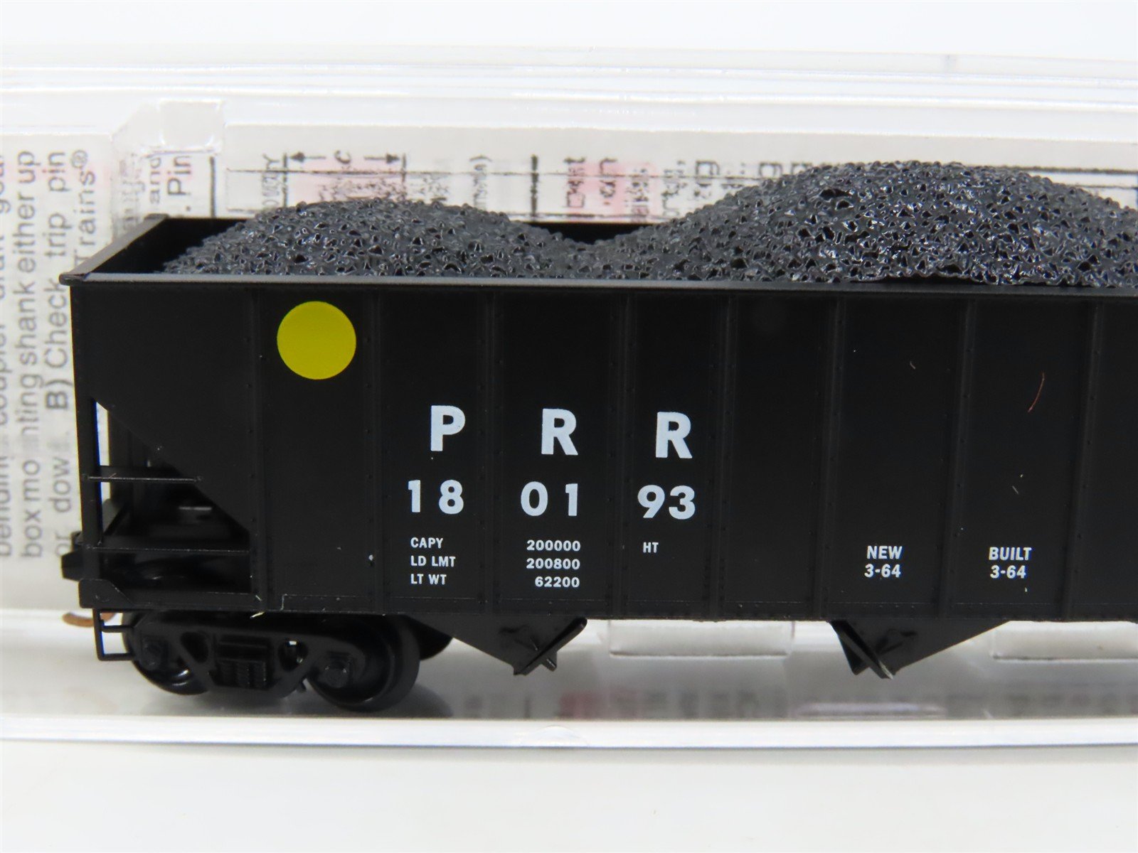 N Scale Micro-Trains MTL 108040 PRR Pennsylvania 3-Bay Hopper #180193 w/ Load