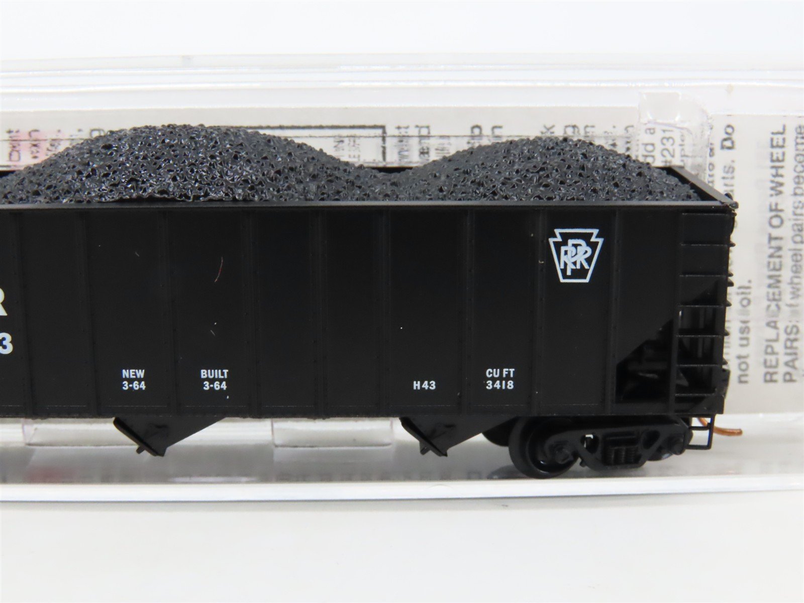 N Scale Micro-Trains MTL 108040 PRR Pennsylvania 3-Bay Hopper #180193 w/ Load
