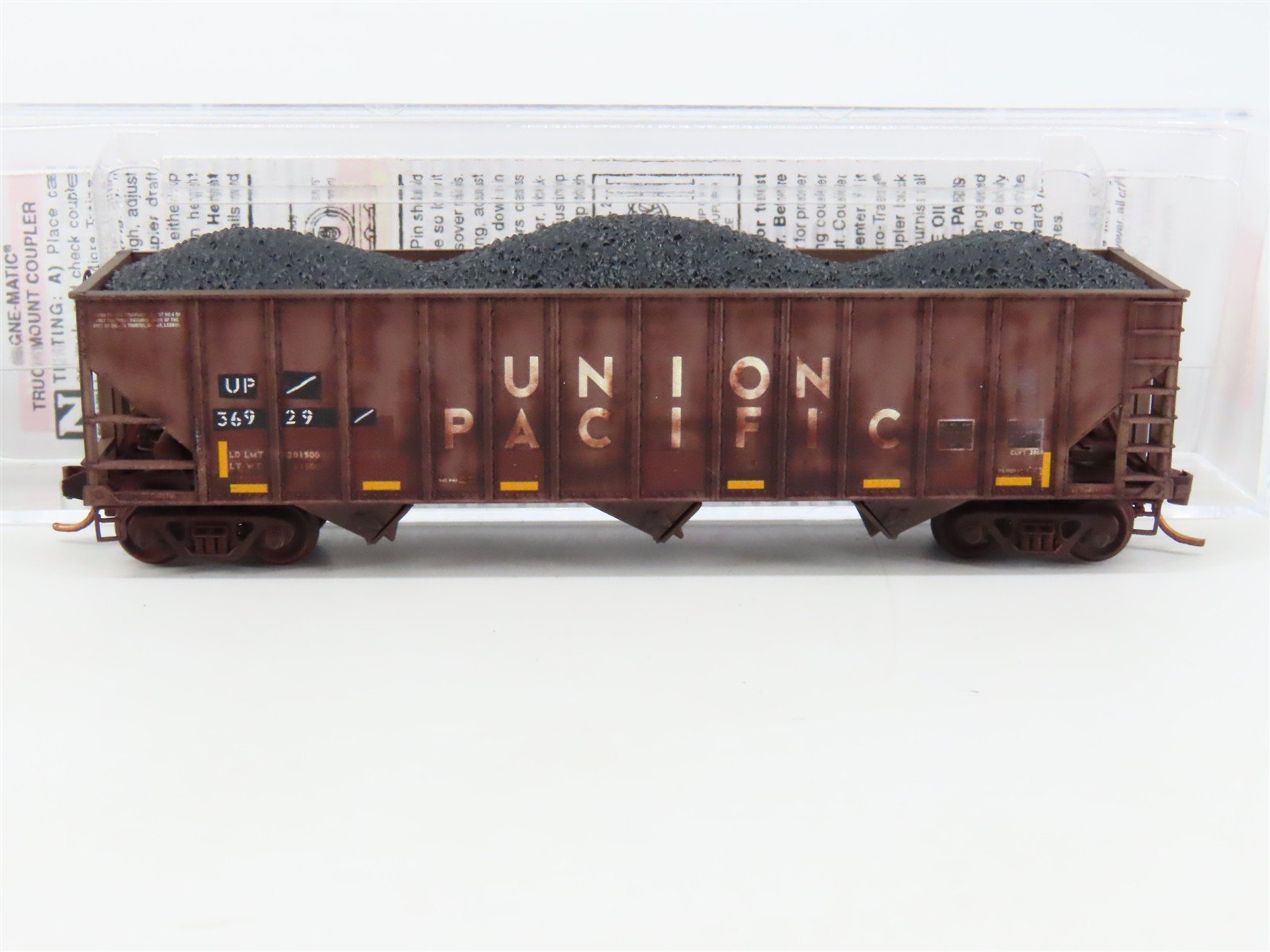 N Scale Micro-Trains MTL 10844360 UP Union Pacific 3-Bay Hopper #36929 Weathered