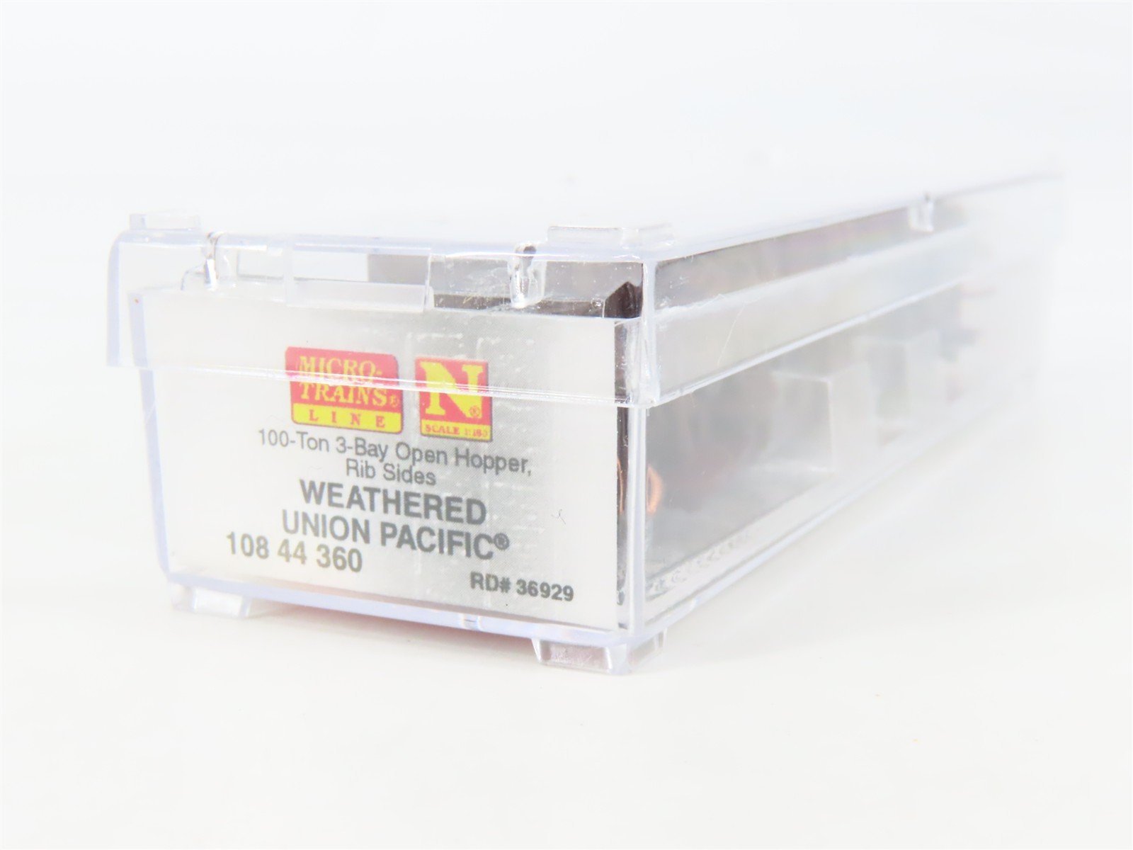 N Scale Micro-Trains MTL 10844360 UP Union Pacific 3-Bay Hopper #36929 Weathered