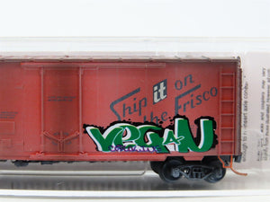N Scale Micro-Trains MTL 07444090 SL-SF Frisco 40' Box Car #15090 w/ Graffiti