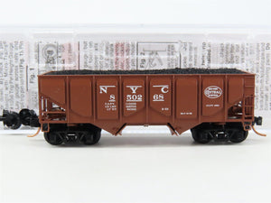 N Micro-Trains MTL 08500021 NYC New York Central 2-Bay Hopper #850268 w/ Load