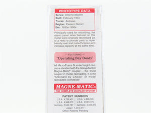 N Micro-Trains MTL 08500021 NYC New York Central 2-Bay Hopper #850268 w/ Load
