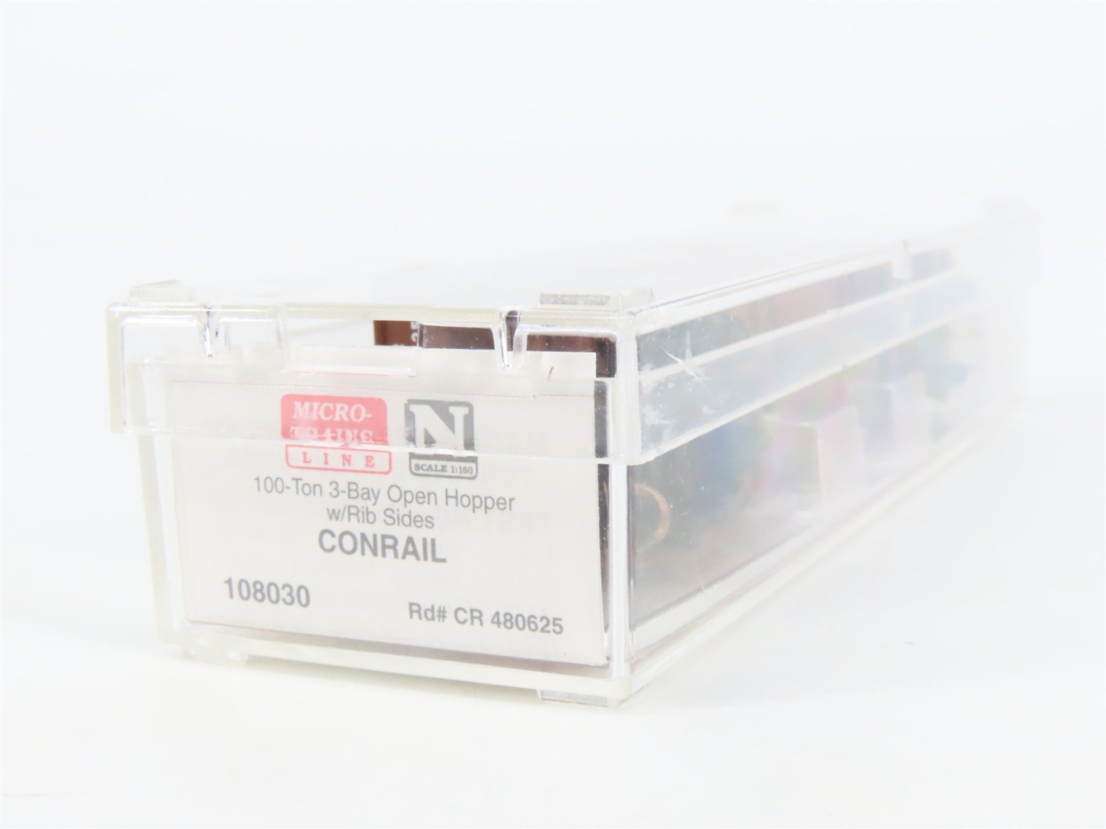N Scale Micro-Trains MTL 108030 CR Conrail 3-Bay Hopper #480625 w/ Load
