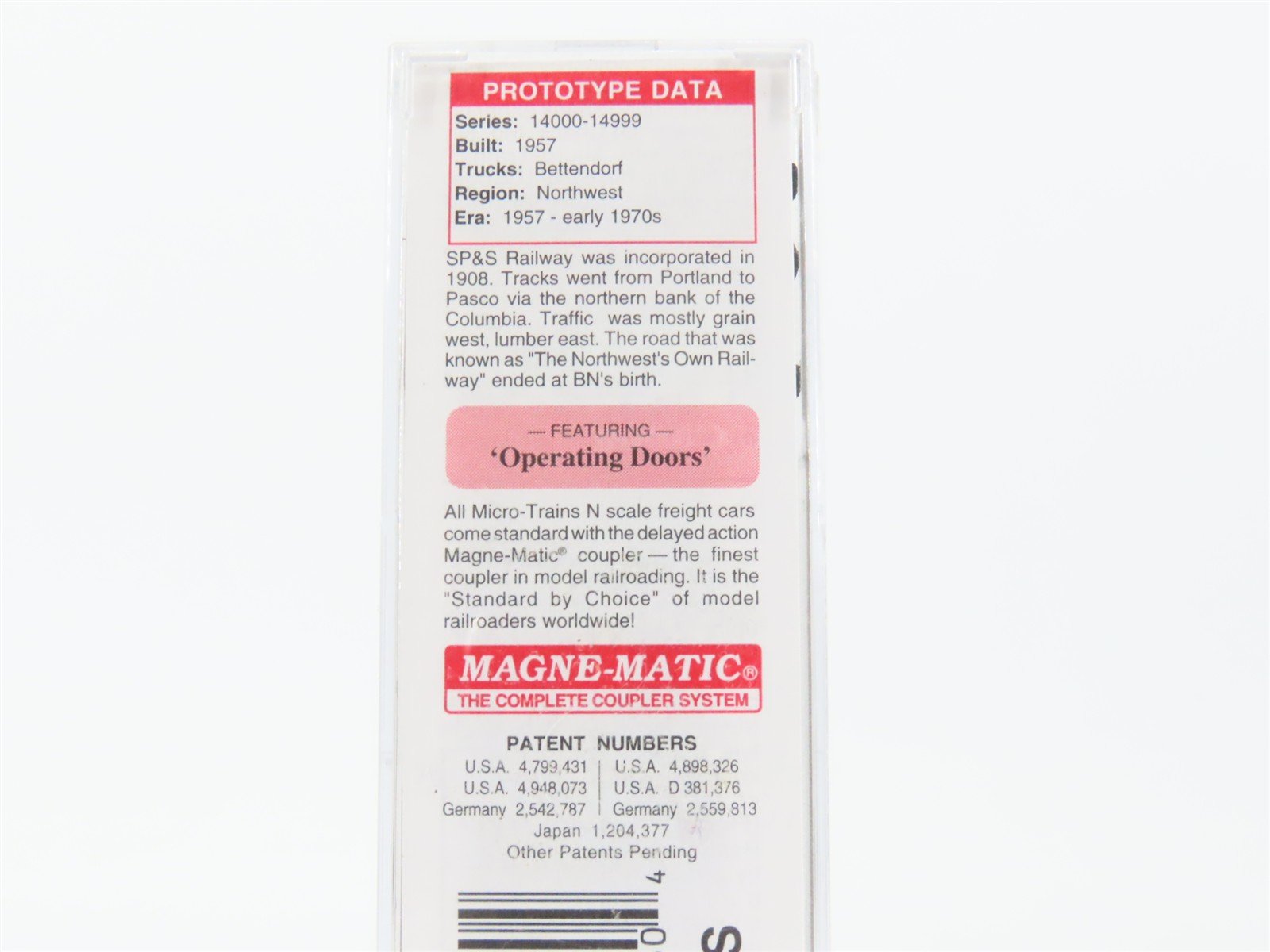 N Micro-Trains MTL 03400210 SP&S Spokane Portland & Seattle 50' Box Car #14397