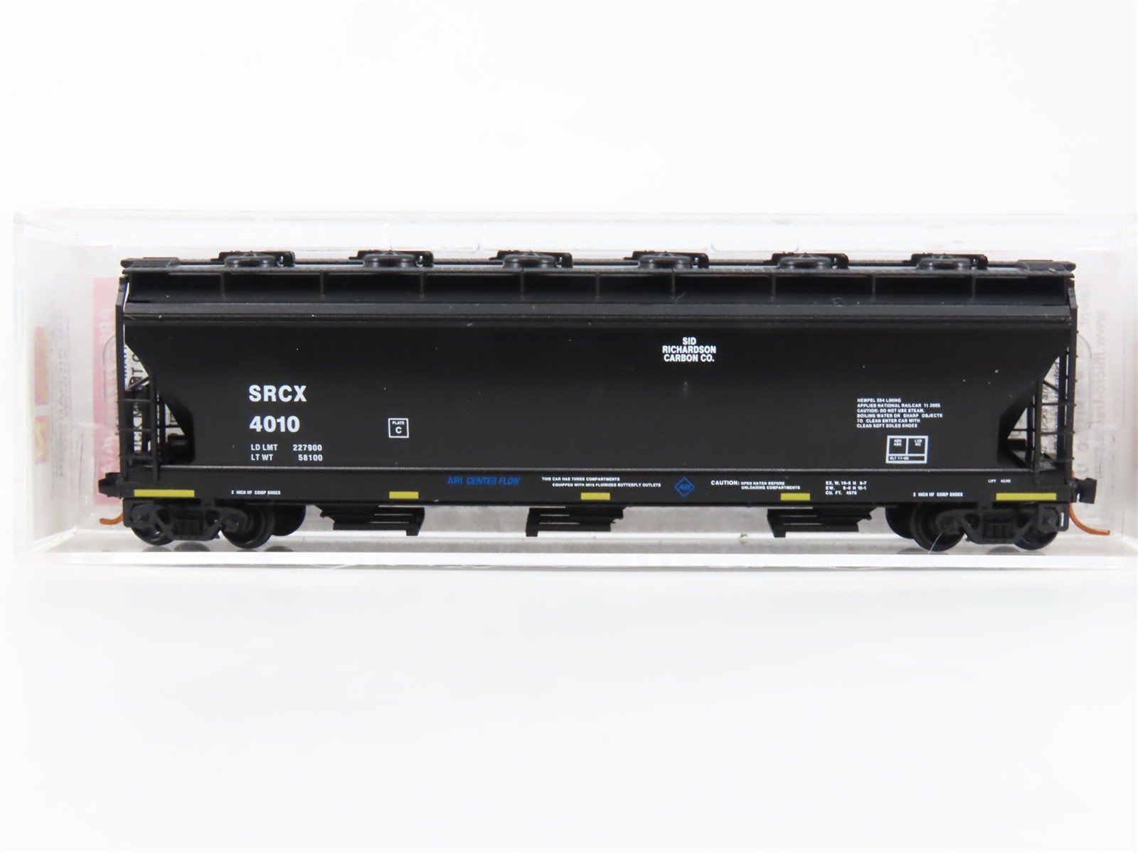 N Scale Micro-Trains MTL 09300100 SRCX Sid Richardson Carbon 3-Bay Hopper #4010