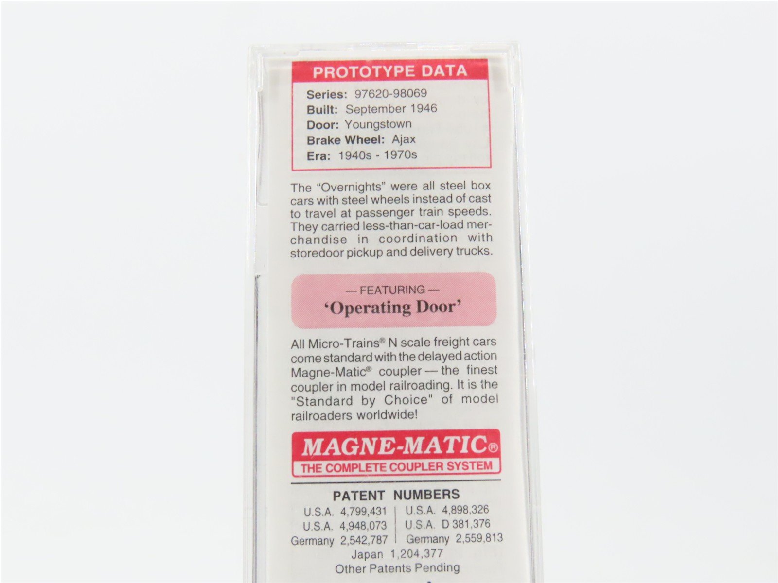 N Scale Micro-Trains MTL 20090 SP Southern Pacific Overnight 40' Box Car #97950