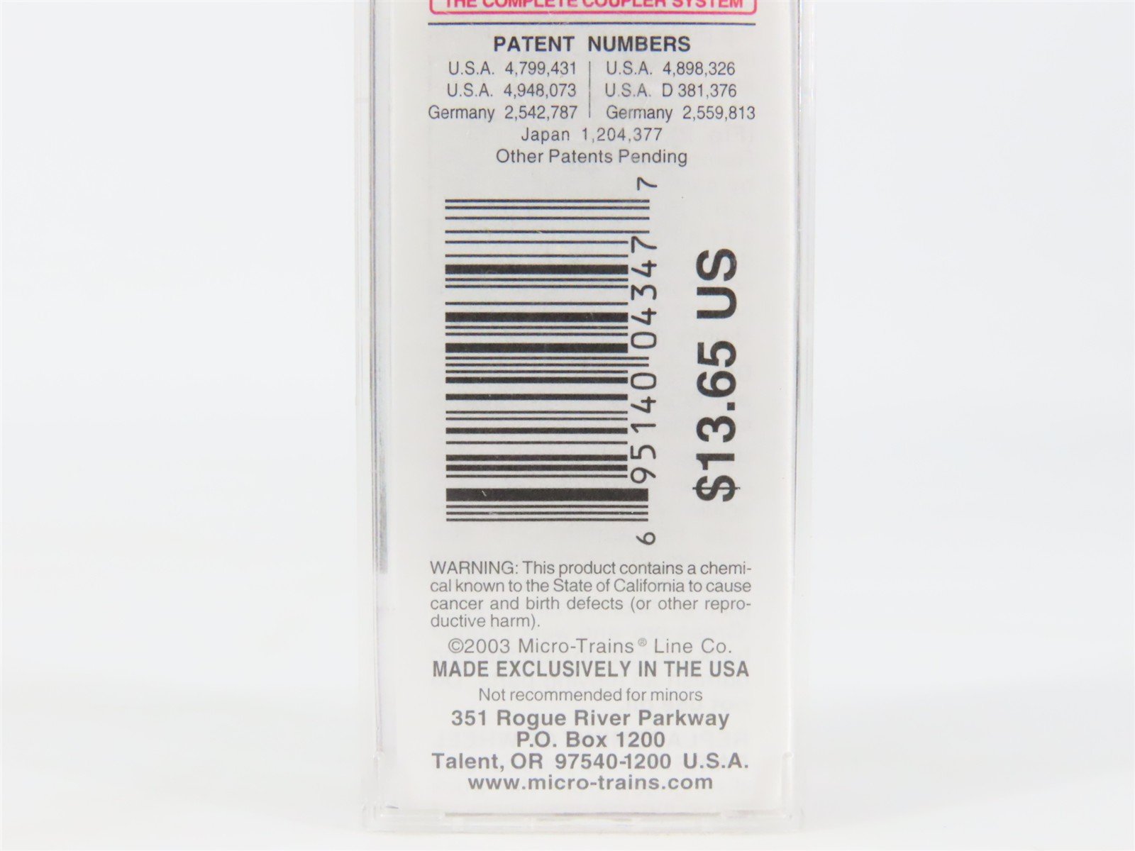 N Scale Micro-Trains MTL 20090 SP Southern Pacific Overnight 40' Box Car #97950